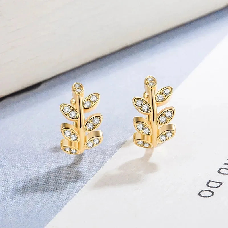 1Pc Hot Sale Cute Metal Leaf Earcuff Clips On Earring for Women Girls, No Fake Piercing Cartilage Earrings Ear Ring Without Hole